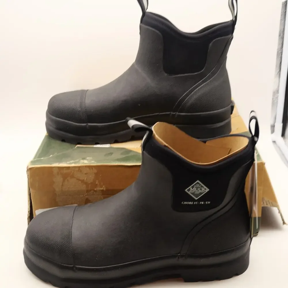 NEW MUCK Men's 9 Steel Toe  Chore Classic  Chelsea Boots Black - Picture 2 of 12